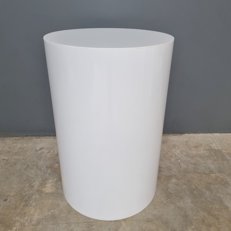 Round Cylinder Plinth white Metal display Set | Sandra Chair Covers